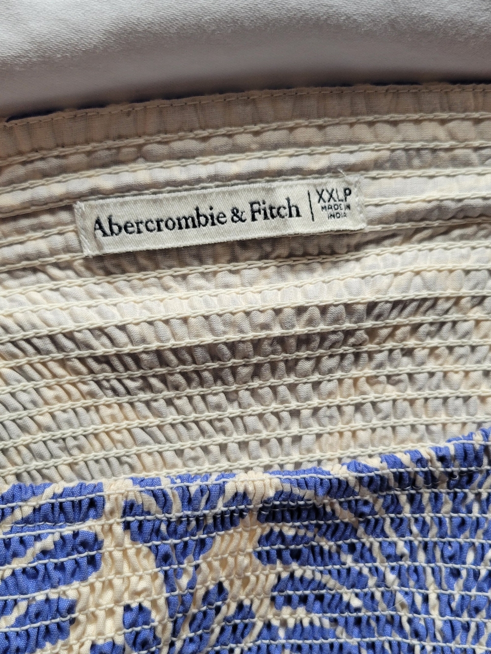 Abercrombie & Fitch Blue and White Smocked Sundress - Picture 5 of 7